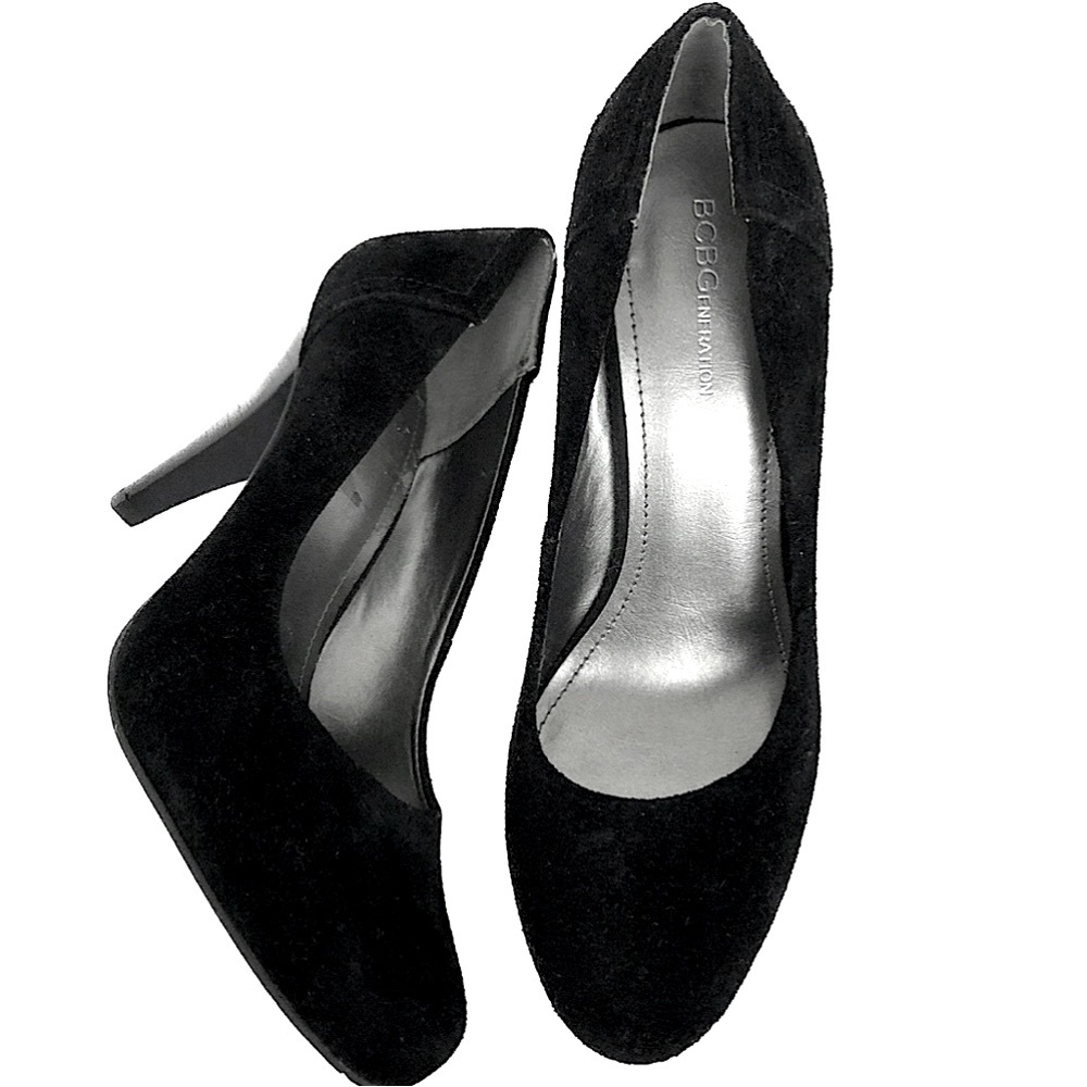 BCBGeneration Zee Black Suede Stilettos 👠, Women’s Size 5.5.